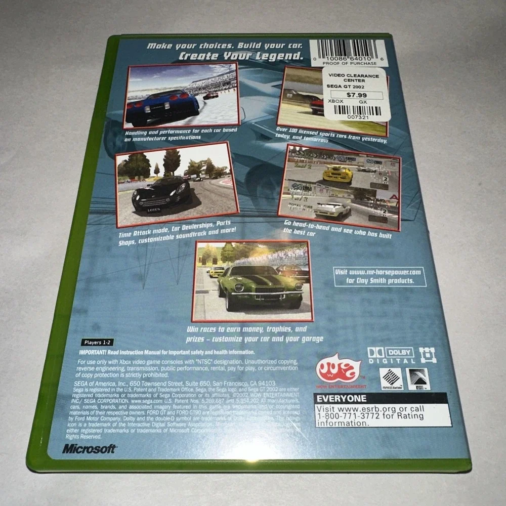 Sega GT 2002 (Xbox) Complete CIB W/ Manual Near Mint Disc Excellent Condition